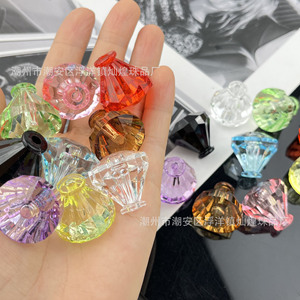 Acrylic Cabinet Handles Geometric Diamond Shape Transparent Colored For Furniture Decorative <b>Knobs</b> - Product Image 2