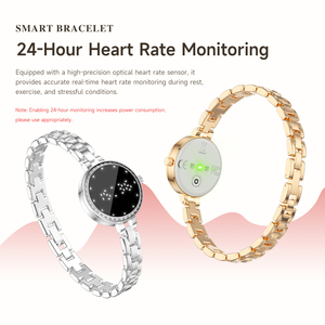 L6 Smart Bracelet for Women with Rhinestone Dial <b>Heart</b> Rate Blood Oxygen Sleep IP67 Waterproof Fitness Tracker Metal Chain Band - Product Image 2
