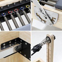 Appareil de Pilates Reformer en Bois de Chêne Durable de Haute Qualité, Équipement de Fitness pour Gym, Machine Classique Économique, Couleur et Logo Personnalisables