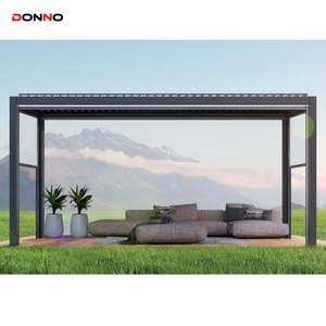 Garden Free Standing <b>Waterproof</b> Motorized Aluminio Pavilion Gazebo Ultraviolet-proof Custom Aluminium Pergola Free-standing Moto - Product Image 5