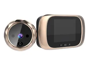 Sonnette numérique avec écran couleur LCD de 2.8 pouces, sonnette oculaire de porte à 90 degrés, judas de porte électronique, visionneuse de caméra, sonnette de porte extérieure