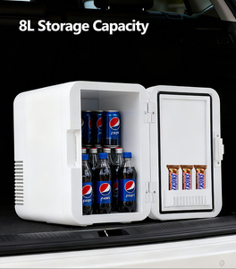 8L Dual-use Stainless Steel Semiconductor <b>Refrigerator</b> for Household Car & Hotel Use With Dual Temperature Control Dual Voltage - Product Image 3