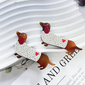 Porte-clés en acrylique motif chien teckel <span class=keywords><strong>de</strong></span> dessin animé, design créatif, <span class=keywords><strong>vente</strong></span> en gros, fabrication DIY, promotion spéciale Allemagne - Product Image 4