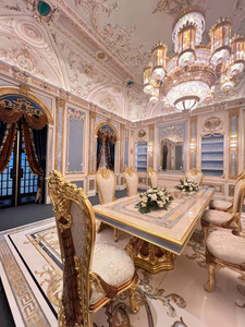 Projet de décoration intérieure de luxe <span class=keywords><strong>Rococo</strong></span> pour toute la <span class=keywords><strong>maison</strong></span>, design orné en feuille d'or, style palais - Product Image 5