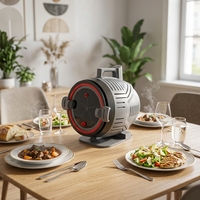 Four domestique portable, appareil de cuisine automatique intelligent, mini-rôtissoire numérique rotative