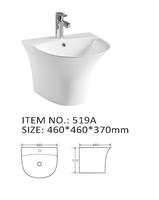 Ensemble WC et lavabo en céramique deux pièces pour salle de bain, à prix de gros, avec siphon en S ou en P, à chasse d'eau directe