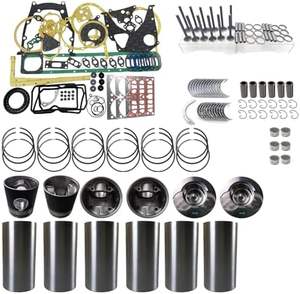 Pistón de motor D1146 DE08 con pasador DX300 Kit de revestimiento de motor de excavadora de 65,02501-7400 65,02501-0785A - Product Image 2