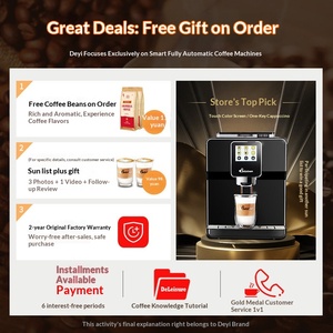 เครื่องชงกาแฟอัตโนมัติเต็มรูปแบบ Deyi Color Screen พร้อมปุ่มเดียวสำหรับทำฟองนม บดเมล็ดกาแฟสดใหม่ ความจุ 16 ถ้วย แรงดันปั๊ม 15-20 บาร์ Deyi Color - Product Image 3