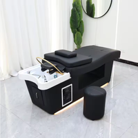 Lit de lavage de cheveux moderne pour salon de beauté et spa, idéal pour le massage thaïlandais et le soin des cuirs chevelus - Vente chaude