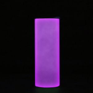 20oz UV Color Changing Glow in Dark Straight Skinny Sublimation Blanks Tumbler Mugs With <b>Straw</b> - Product Image 1