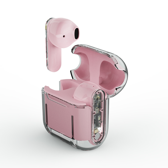 Retail Package NO MOQ New Punk Design Transparent TWS Earbuds for Iphone 16 Pro Max