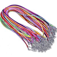 AA018834 chaîne de corde en cuir noir ligne de cire cordon en cuir accessoires de bijoux pour bricolage mode pendentif colliers