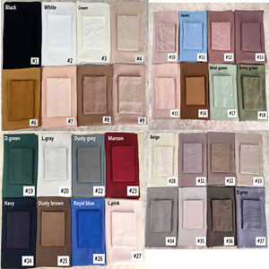 Vente chaude Été Modal En Mousseline De Soie Hijab Ensemble Léger Innercap Double-Cousu Bord Floral Conception Personnalisée Hijab-Vente en Gros - Product Image 5