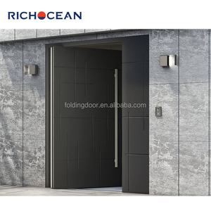<span class=keywords><strong>Porte</strong></span> d'entrée extérieure en aluminium de sécurité pivotante de style américain moderne Richocean avec serrure intelligente - Product Image 3