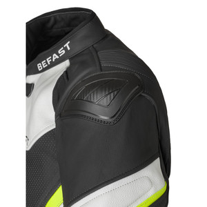 Befast INTERLAGOS CE Black White Yellow motorcycle <b>racing</b> <b>jacket</b> 3XL - Product Image 3