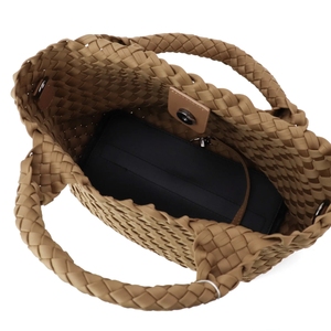 New Neoprene Woven <b>Bag</b> High Quality Handmade Woven Handbag Women <b>Nylon</b> Shoulder <b>Bag</b> Beach Neoprene <b>Tote</b> <b>Bag</b> - Product Image 2