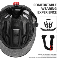 2024 nouveau modèle adulte adolescent cycliste casque avec visière arrière et feu arrière pour vélo de route vélo et Scooter équitation