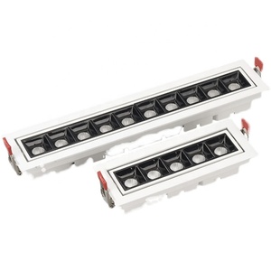 High Quality Modern Commercial Office Showroom Linear Grille <strong>10W</strong> 20W 30W Dimmable COB Recessed LED Linear Spotlight Aluminum - Product Image 1