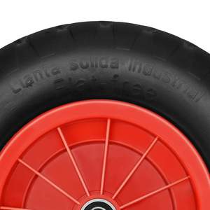 HKT1450 Neumático de repuesto de servicio pesado Neumático sólido a prueba de pinchazos con diámetro de <span class=keywords><strong>16mm</strong></span> 4,80/4,00-8 Carro neumático 16 "<span class=keywords><strong>Rueda</strong></span> de <span class=keywords><strong>carretilla</strong></span> - Product Image 3