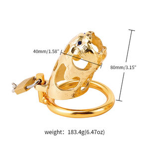 Sexbay Zodyak Domuz Şeklinde Bekaret Kafesi Metal Penis Erkek Penis Kilidi Esaret Cihazı - Product Image 2