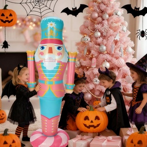 Giant Inflatable <b>Nutcracker</b> Outdoor Holiday Decoration for Halloween & Christmas Weatherproof PVC Yard/Lawn/Garden Party Use - Product Image 5
