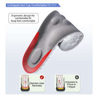 Semelles intérieures en mousse à mémoire de forme 4D avec soutien de la voûte plantaire, massage par acupression, soulagement de la douleur au pied, réduction de la fatigue pour le sport et la course à pied