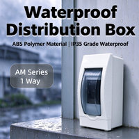 Boîtier de distribution électrique en plastique gris/bleu AM 1 à 16 voies pour usage domestique