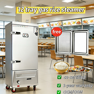Vaporera <span class=keywords><strong>de</strong></span> Arroz Comercial a Gas <span class=keywords><strong>de</strong></span> 12 Bandejas, Gabinete Vaporizador <span class=keywords><strong>Industrial</strong></span> <span class=keywords><strong>de</strong></span> Alta Eficiencia LPG/NG para Restaurantes y Cantinas - Product Image 1