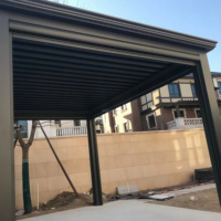Auvent de pergola de belvédère de résistance de neige avec la manivelle de poignée Pergola imperméable couvre le pavillon
