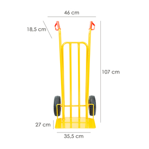 Chariot d'entrepôt / Chariot à sacs avec pelle pliable, roues pneumatiques, jantes en plastique - Product Image 5