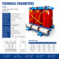 Transformateur de distribution à résine coulée, type sec, électrique, 100 kVA, 1000 kVA, 1250 kVA, 1600 kVA, 2500 kVA, 2,5 MVA, 12,47 kV - Prix
