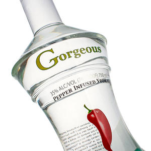 <span class=keywords><strong>Bouteille</strong></span> d'<span class=keywords><strong>alcool</strong></span> 375ml 500ml 700ml 70cl 1000ml 1L vide <span class=keywords><strong>de</strong></span> givre personnalisée Oslo Pulque Vodka Flint en verre transparent avec bouchon en liège - Product Image 5