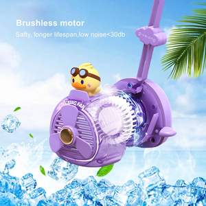 Ventilador de cuello portátil para niños Mini ventilador de mano lindo USB recargable Personal sin aspas 3 velocidades ventilador de refrigeración portátil para niños y niñas - Product Image 2