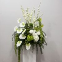 70cm Grün-Weiße Künstliche Blumenkugeln Hochwertige Künstliche Rosa Blumenkugel Rosenstrauß Tischdekoration für Hochzeiten