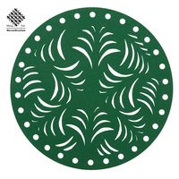 Napperons de table ronds en PVC imitation cuir, ajourés, imperméables et résistants à l'huile, pour fêtes et mariages – Vente chaude