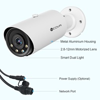 Cámara IP PoE Bullet de 8MP con Chipset ISP Avanzado, Sensor de 1/1.8'', Visión Nocturna a Todo Color 24/7, Detección Humana por IA, Seguridad para Exteriores