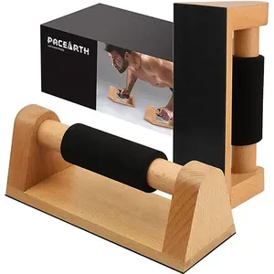 Poignées Push Up en bois massif Push Up Bar en bois Calisthenics Equipment pour hommes et femmes