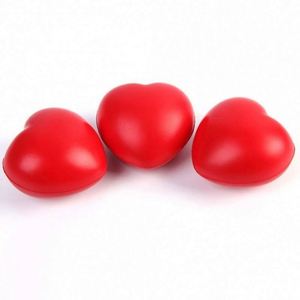 Balle anti-stress rouge en forme de cœur avec logo imprimé – Cadeau promotionnel – Balle anti-stress en forme de cœur - Product Image 6