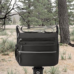<b>Men's</b> Fashion Mini Nylon Single <b>Shoulder</b> <b>Bag</b> Custom Small Square Black <b>Crossbody</b> Messenger Sport <b>Bag</b> for <b>Men</b> - Product Image 2