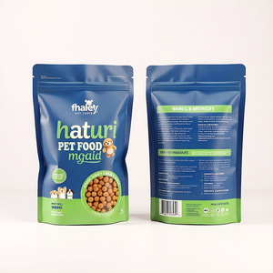 Sac d'emballage en mylar avec impression personnalisée logo fermeture à glissière zip-lock pour aliments pour animaux de compagnie collation fruits secs nourriture thé café plastique pochette debout - Product Image 3