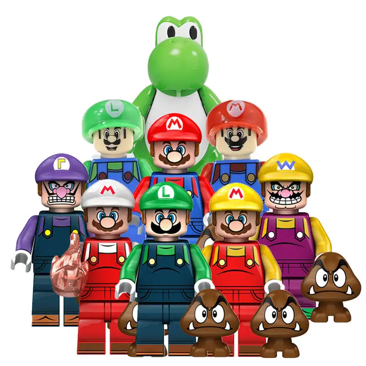 Кубики из АБС-кубиков, известные персонажи Марио, экшн-мини-модели кукол, фигурки, строительные блоки, подарок на Новый год, детские игрушки TP6012