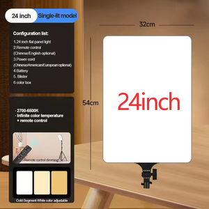Panel de Luz LED de 24 Pulgadas, 80w, 2700-5600K, Lámpara de Relleno Plana con Control Remoto, Panel de Iluminación para Fotografía de Estudio - Product Image 1
