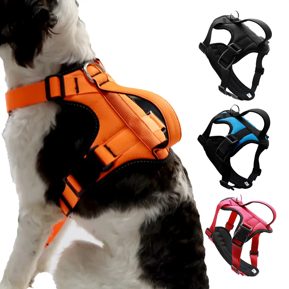 Vendita calda Big Dog Harness Pet riflettente Oxford Vest Soft Mesh imbottito No Pull Dog Harness per cani di taglia piccola e media