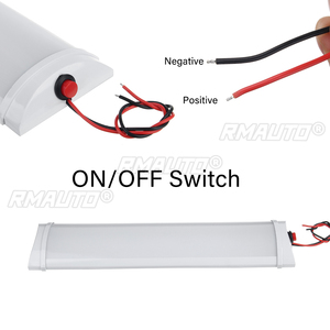 Bande lumineuse LED pour intérieur de voiture, camionnette, bus, caravane, camion, avec interrupteur marche/arrêt, lumières blanches, DC 12V/24V/12-80V, 1/2/4X 10W, 72 LED - Product Image 5