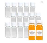 100ml 60ml 2oz bouteille bouteille de tir énergie pot de jus avec couvercle gingembre en plastique sérigraphie PET boisson bouchon à vis 28mm