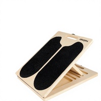 Tabla Inclinada Ajustable de Madera de Pino para Estiramiento de Pantorrillas, Antideslizante y Plegable para Gimnasio en Casa, Fisioterapia y Fitness