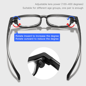 रोटेटेबल डिग्री एडजस्टेबल रीडिंग चश्मा पुरुषों 0.5-3.5 डिग्री प्रीबिओपिया चश्मा सुविधाजनक एंटी-ब्लू लाइट ग्लास - Product Image 4