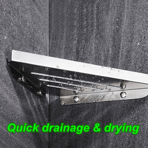 Mirror Wall Shelf Bathroom Shelf 304 Stainless Steel Mirror Shining Surface Wall Mounted Triangle Kitchen Storage Shelf Bathroom Shower Corner Shelf