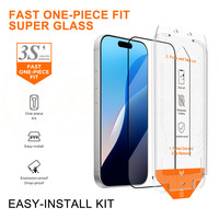Protector de Pantalla de Vidrio Templado 2.5D para iPhone 18 17 16 15 Pro Max, Kit de Instalación sin Polvo, Protector de Pantalla sin Burbujas