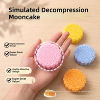 Jouet Squishy Kawaii en forme de Gâteau de Lune, en TPR souple et extensible, à remontée lente, anti-stress, simulation alimentaire mignonne, cadeau pour enfants